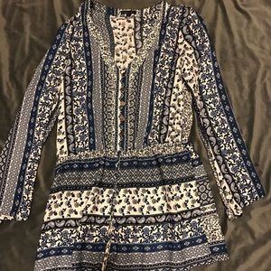 Floral and paisley romper